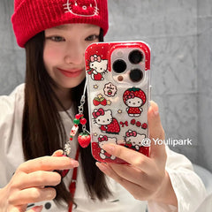 Hello Kitty Strawberry Clear Phone Case