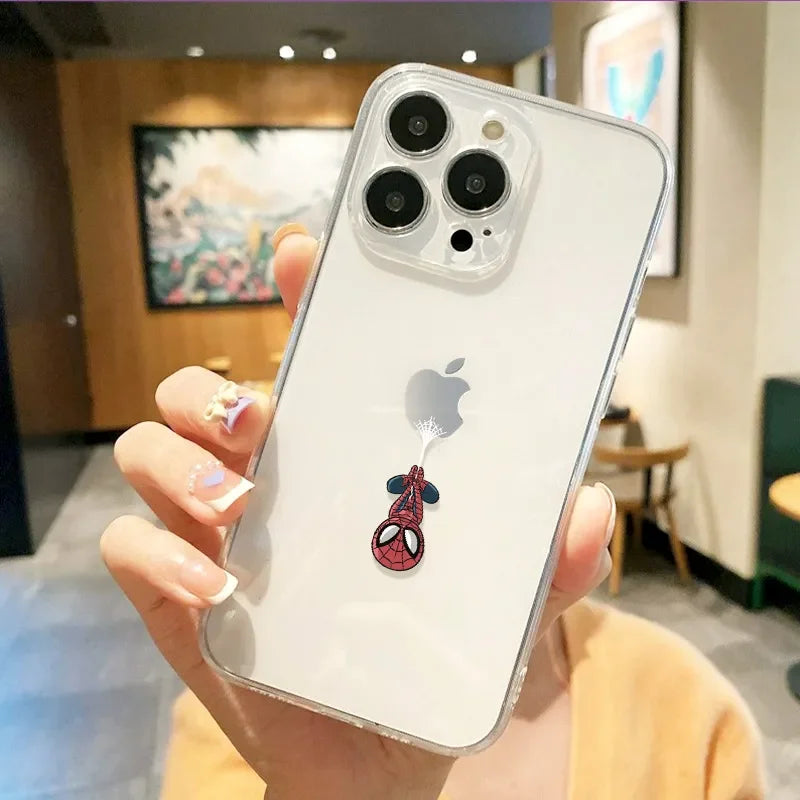 Spider-Man Web Transparent Phone Case
