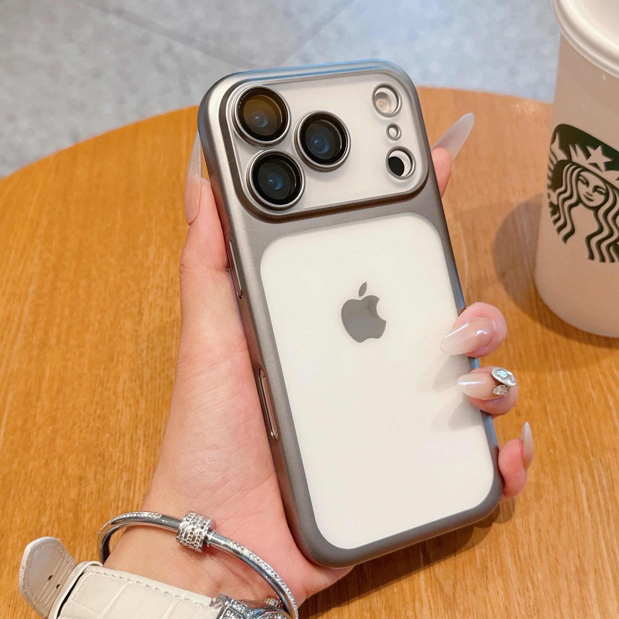 Transparent Plating Frame Phone Case