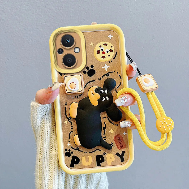 3D Kuromi Case with Strap for iPhone