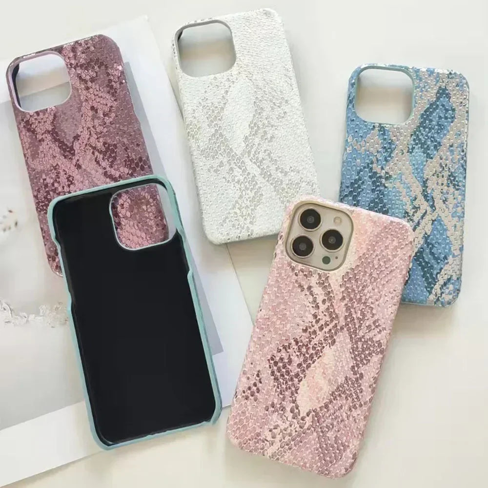 Gold Snake Pattern Phone Case