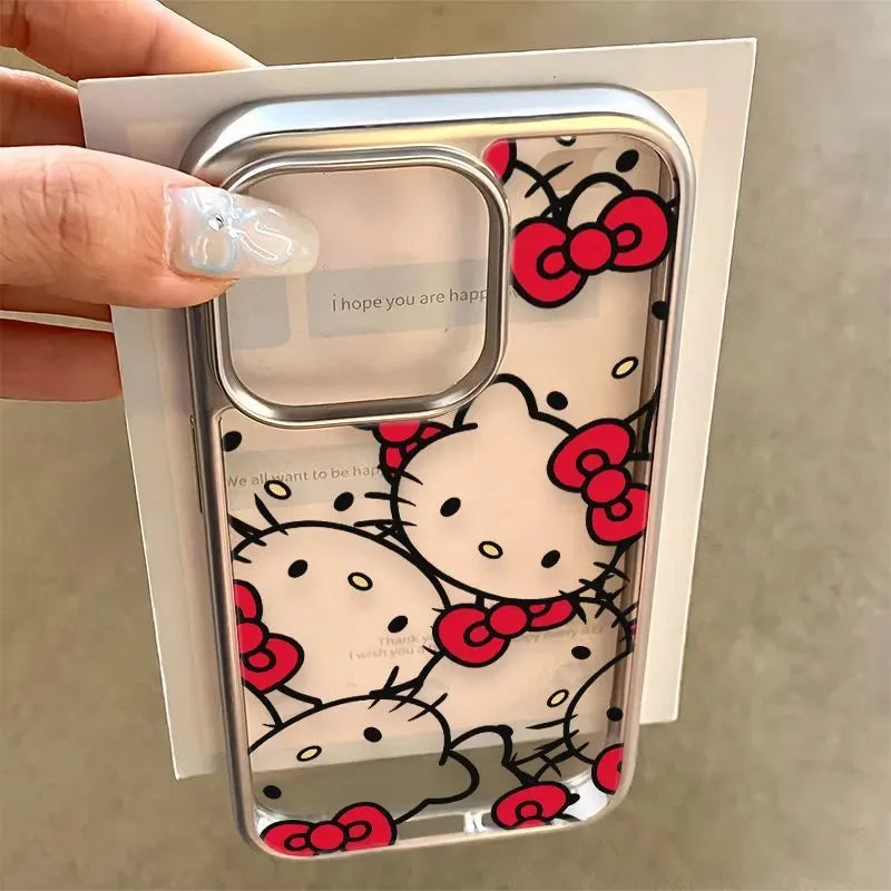 Hello Kitty Red Strap Full Screen Kawaii Case for iPhone