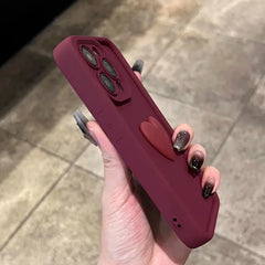 Wine Red Silicone iPhone Case