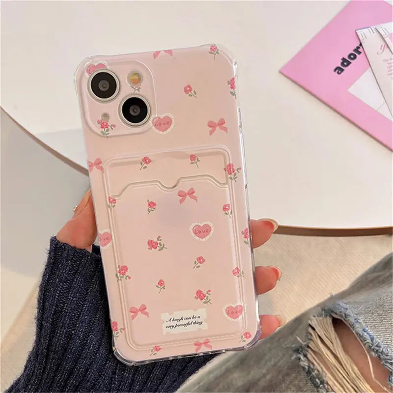 Small Flower Card Holder Phone Case