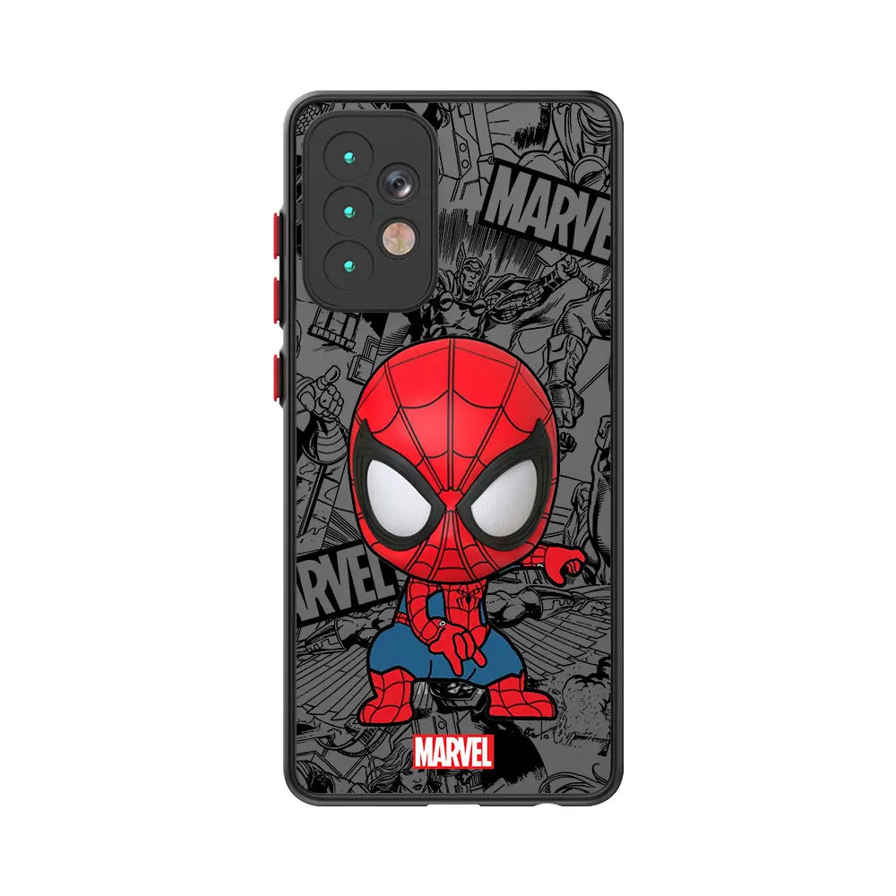 Marvel Cartoon Groot & Spider-Man Phone Case for Samsung Galaxy
