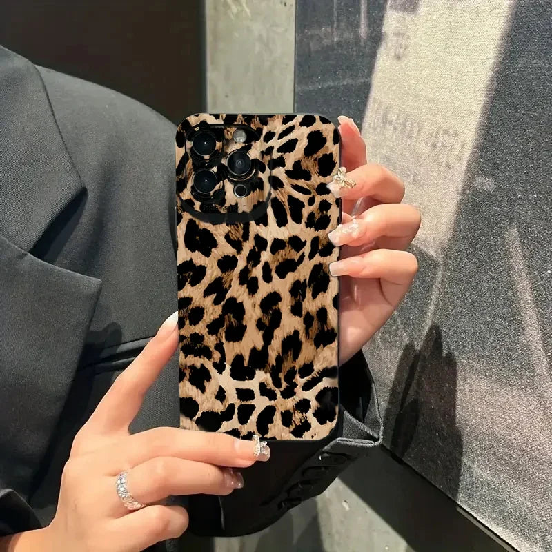 Leopard Print Soft Silicone Phone Case