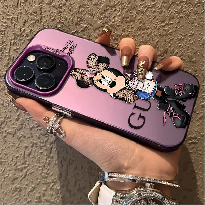 Leopard Print Minnie Matte iPhone Case