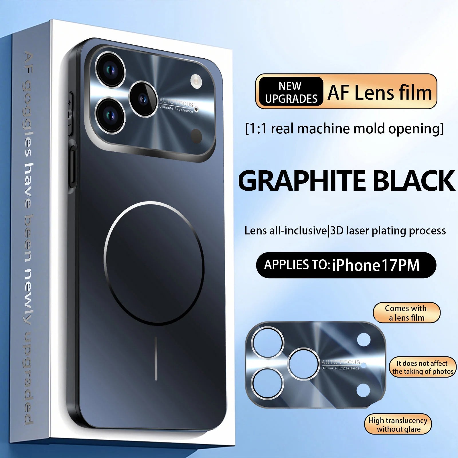 Plating Magnetic Crystal Lens Phone Case