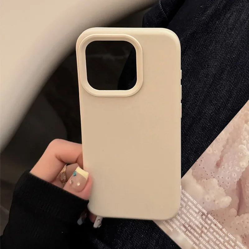 Dopamine Solid Color Silicone Phone Case