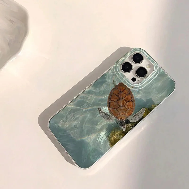 Turtle Seaside Pattern Phone Case for iPhone