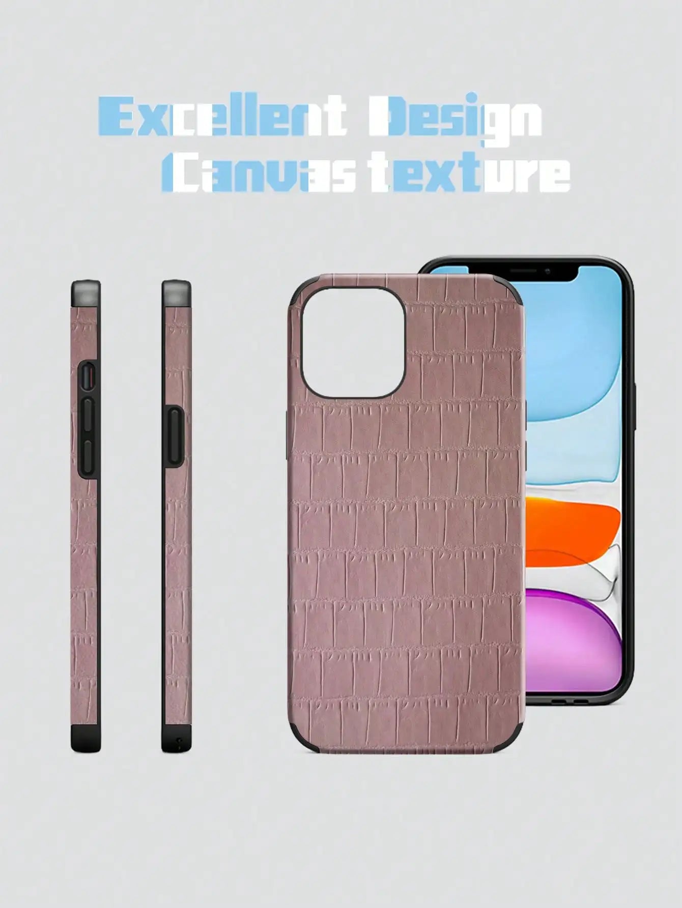 Black Crocodile Pattern Leather Phone Case
