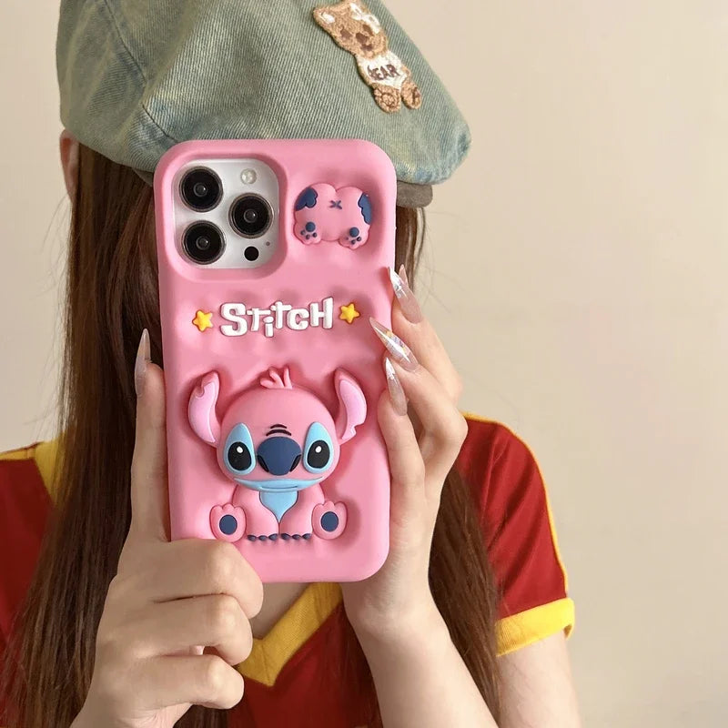 3D Stitch Case with Stand Holder for iPhone