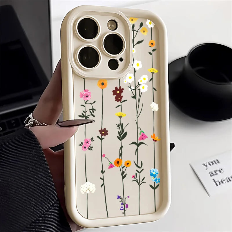 Flower Silicone Phone Case for iPhone