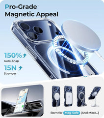 Clear MagSafe iPhone Case – Strong Magnetic & Shockproof Protection