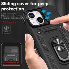 Rugged iPhone Case with Sliding Camera Cover & 360° Kickstand