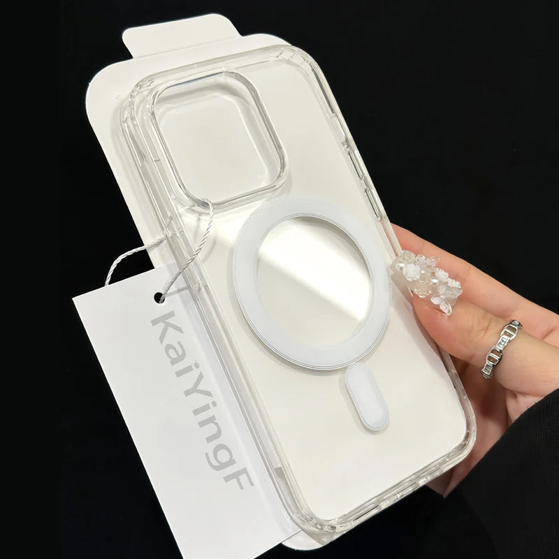 Transparent Magnetic Magsafe Case Luxury Anti-Fingerprint
