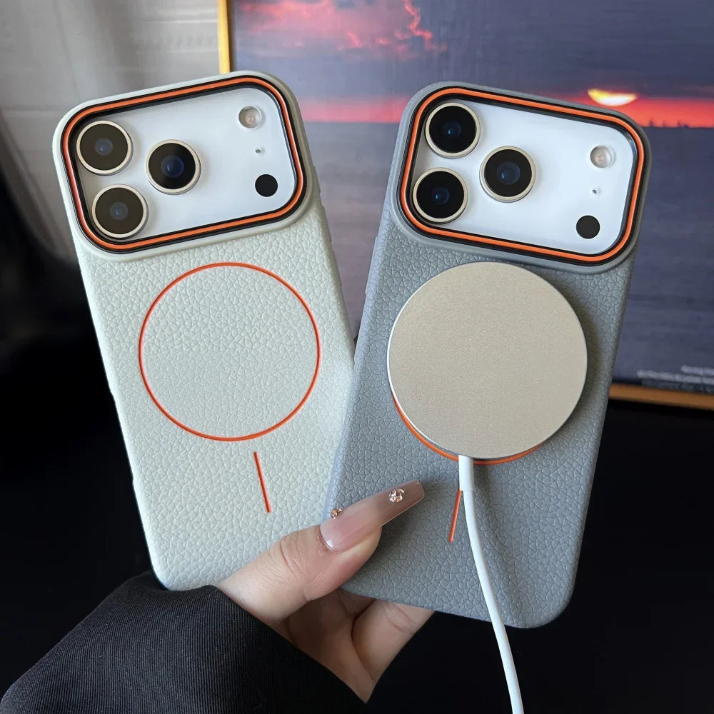 Lichee Pattern Magnetic Phone Case