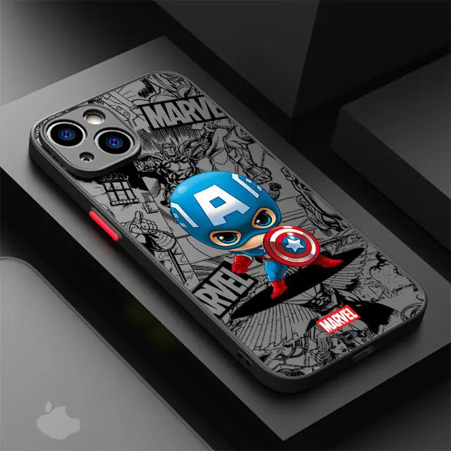 Marvel Superhero Clear Phone Case for iPhone