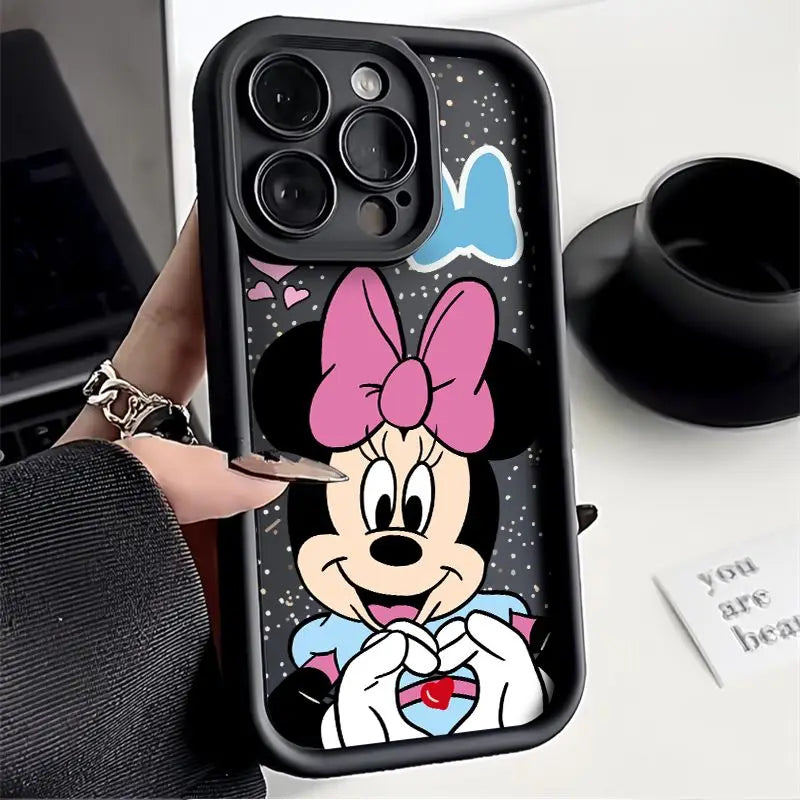 Mickey & Minnie Finger Heart iPhone Case