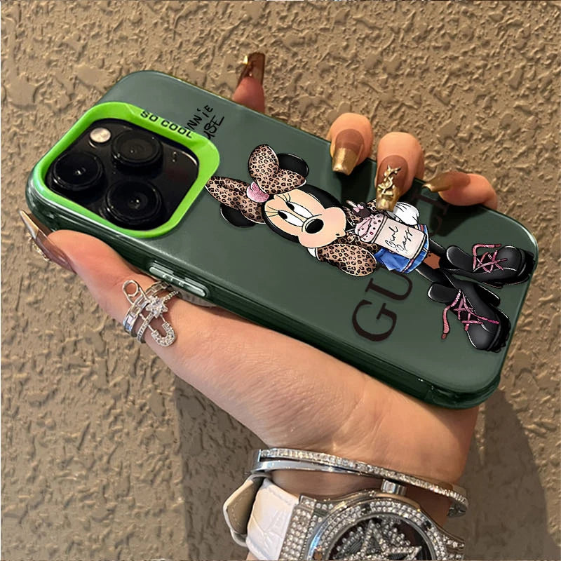 Leopard Print Minnie Matte iPhone Case