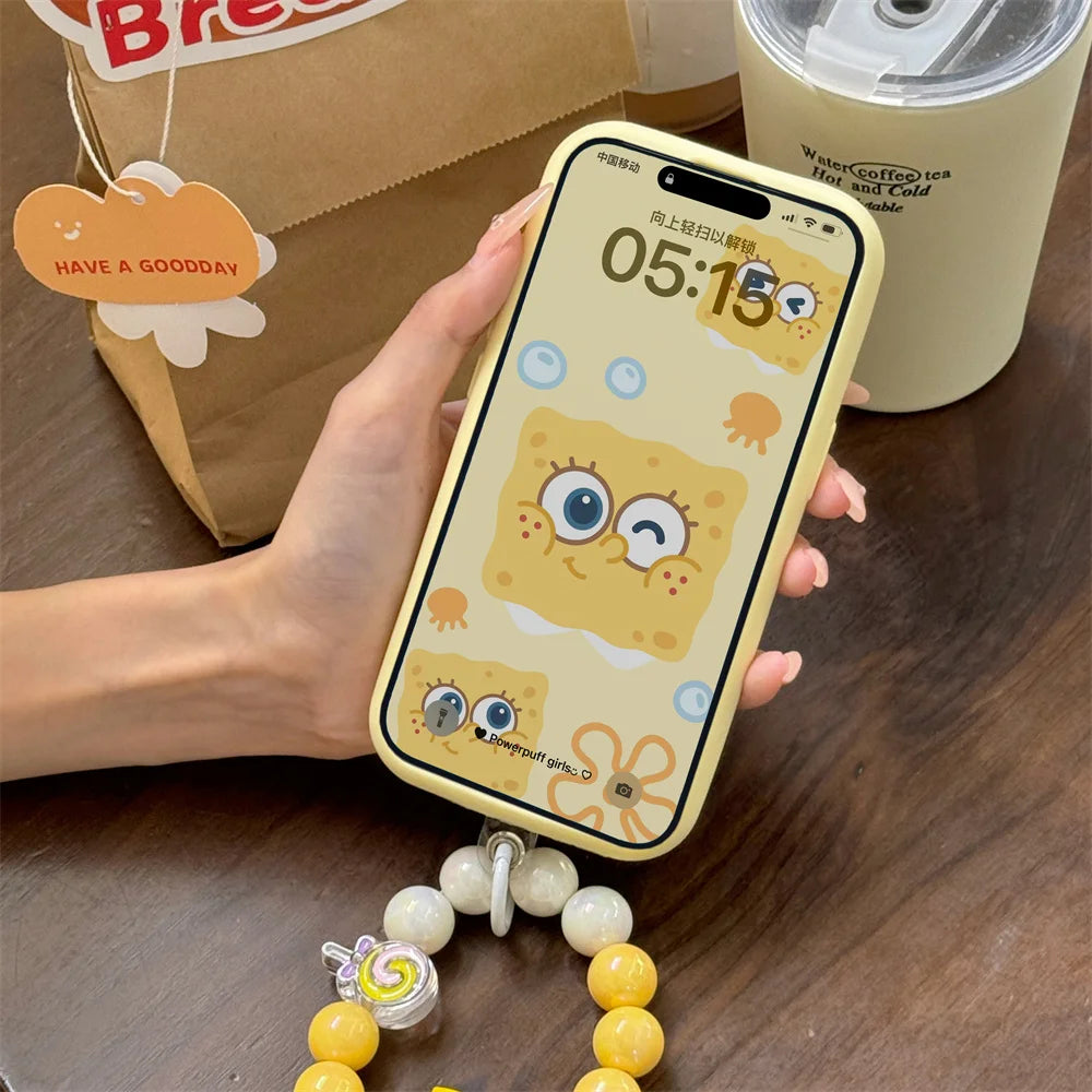 3D SpongeBob Soft Silicone Phone Case