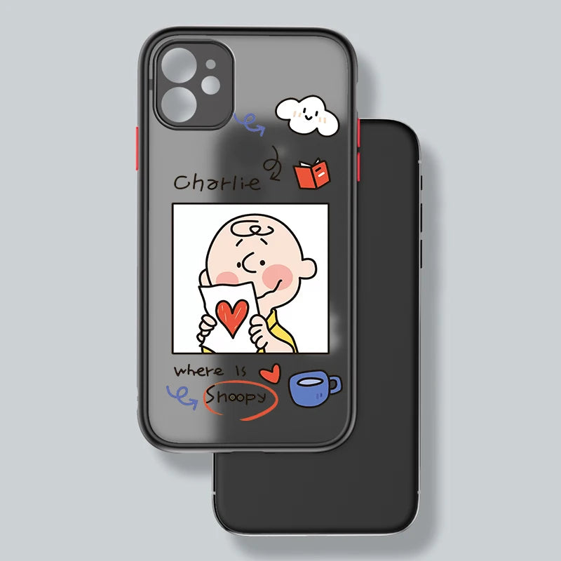 Frosted Snoopy Translucent Phone Case