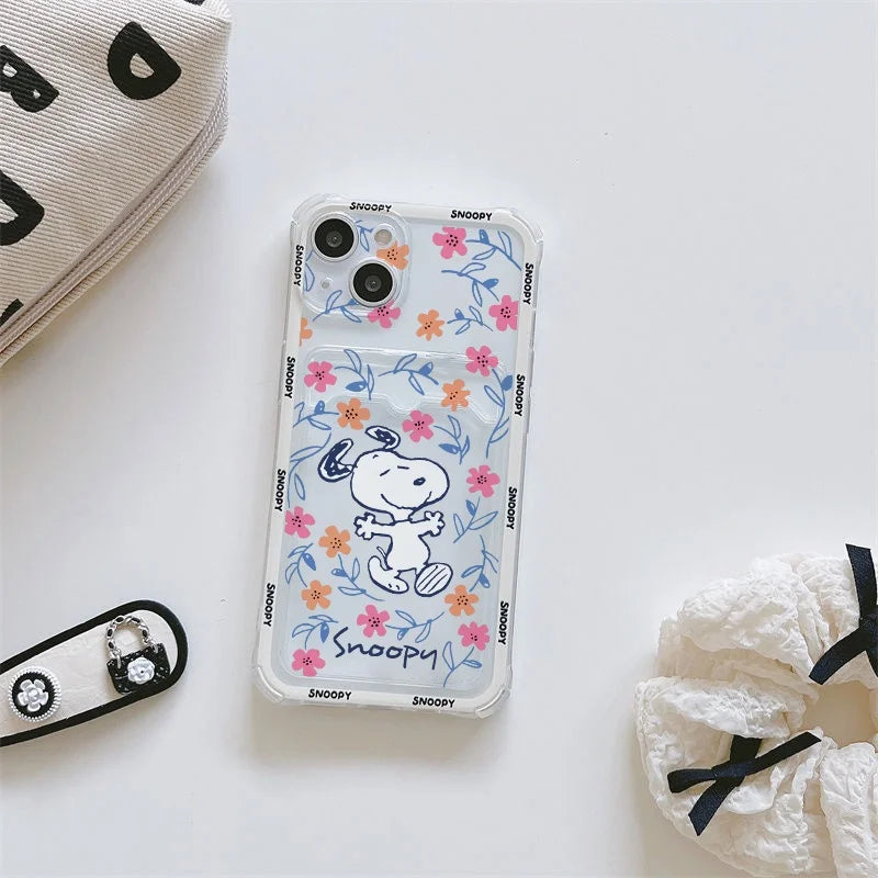 Funny Snoopy Card Bag Phone Case