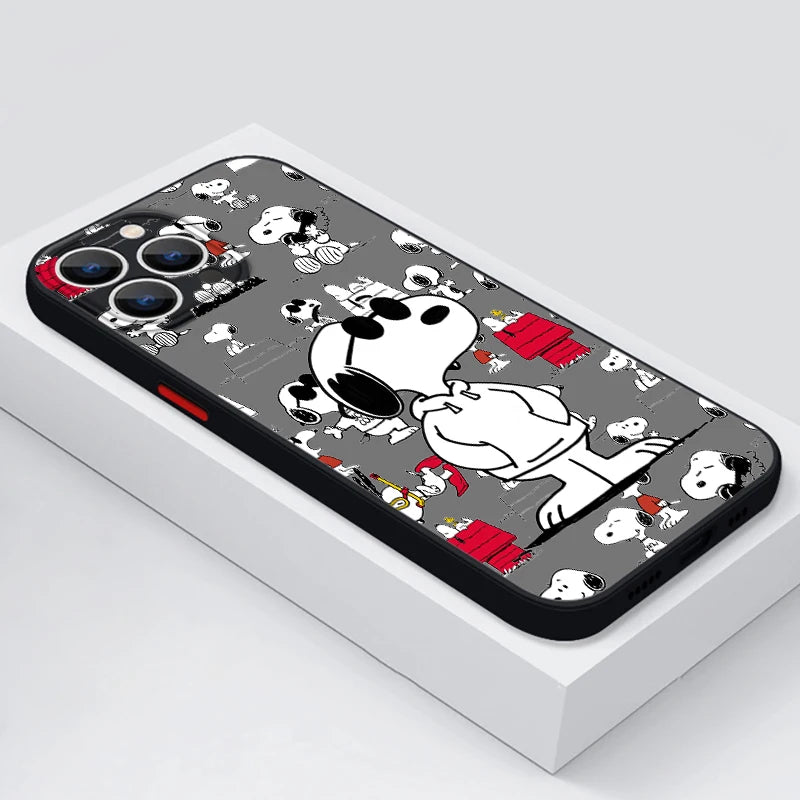 Frosted Snoopy Translucent Phone Case
