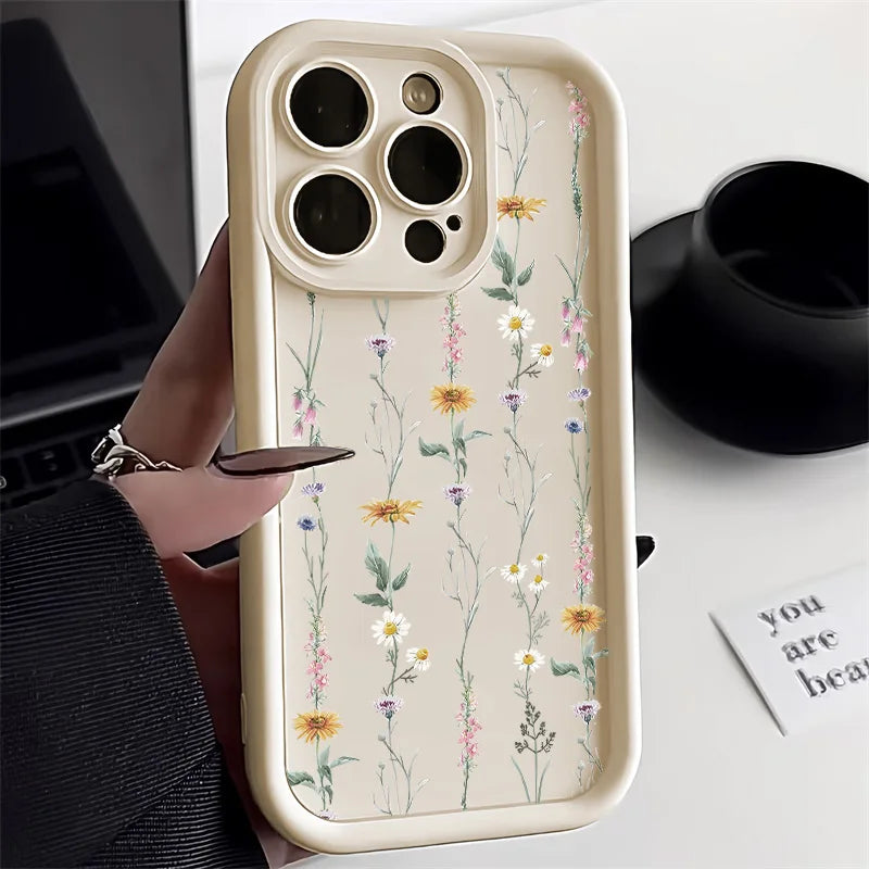 Flower Silicone Phone Case for iPhone