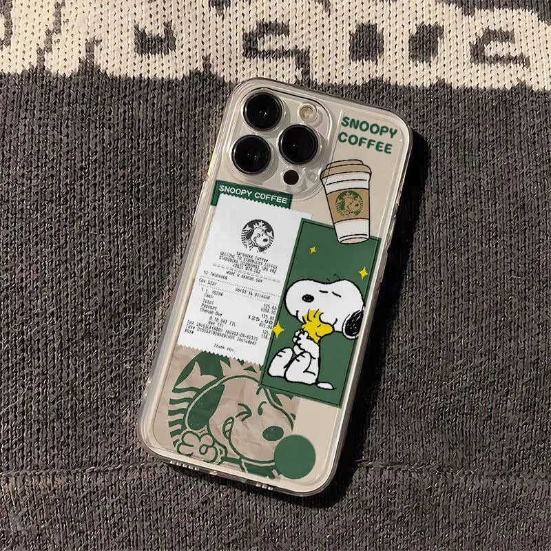 Snoopy Cartoon Coffee Phone Case