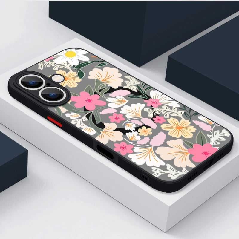 Magnetic Floral Acrylic Phone Case