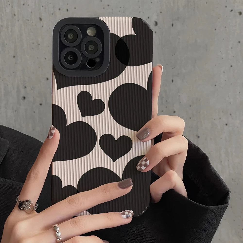 Black Heart Silicone iPhone Case