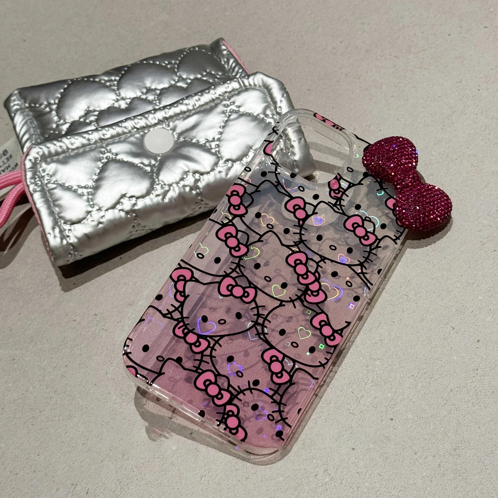 Hello Kitty Diamond Bow Gradient Case for iPhone