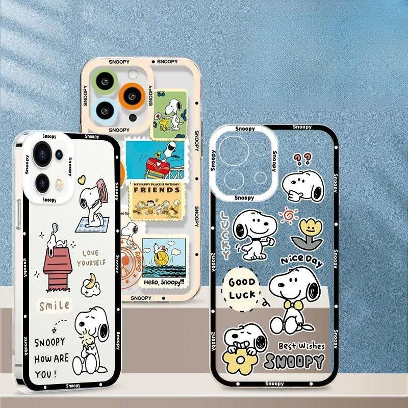 Clear Snoopy Soft Case for iPhone