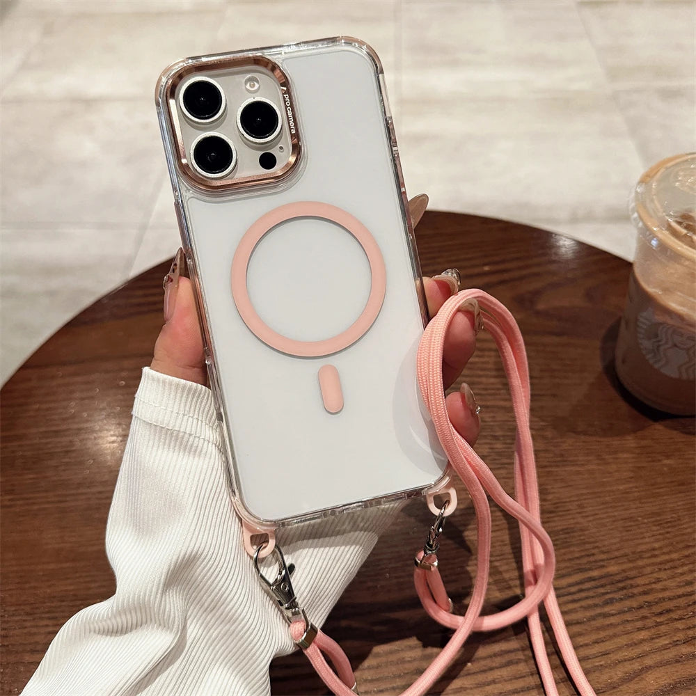 Crossbody Magnetic Lanyard Phone Case for iPhone