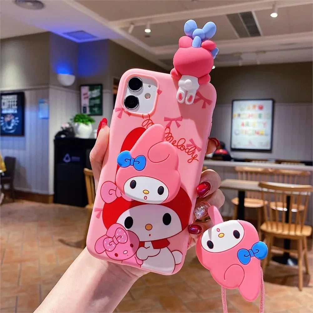 3D Hello Kitty Melody Silicone Phone Case