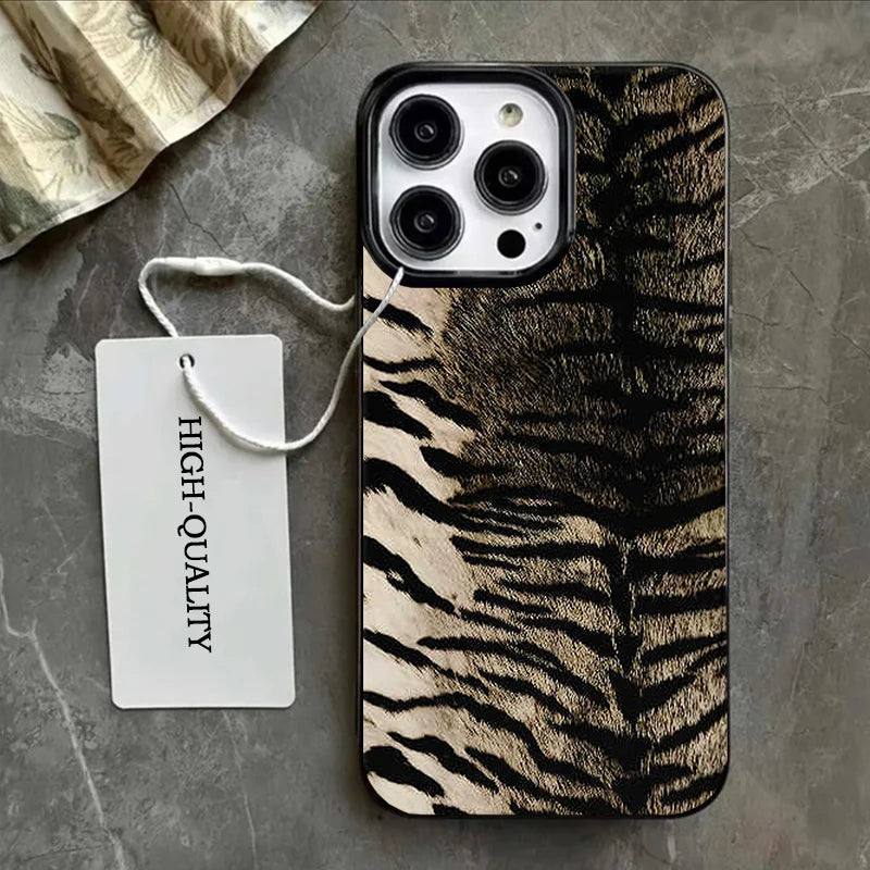 Luxury Tiger Skin Silicone Phone Case for iPhone
