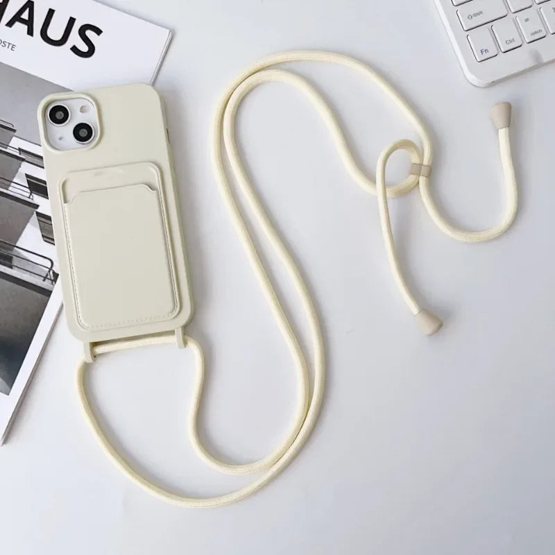 Crossbody Lanyard Rope Phone Case for iPhone