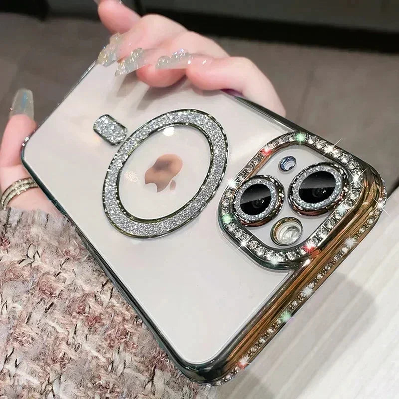 Clear Bling Crystal Phone Case with Magsafe