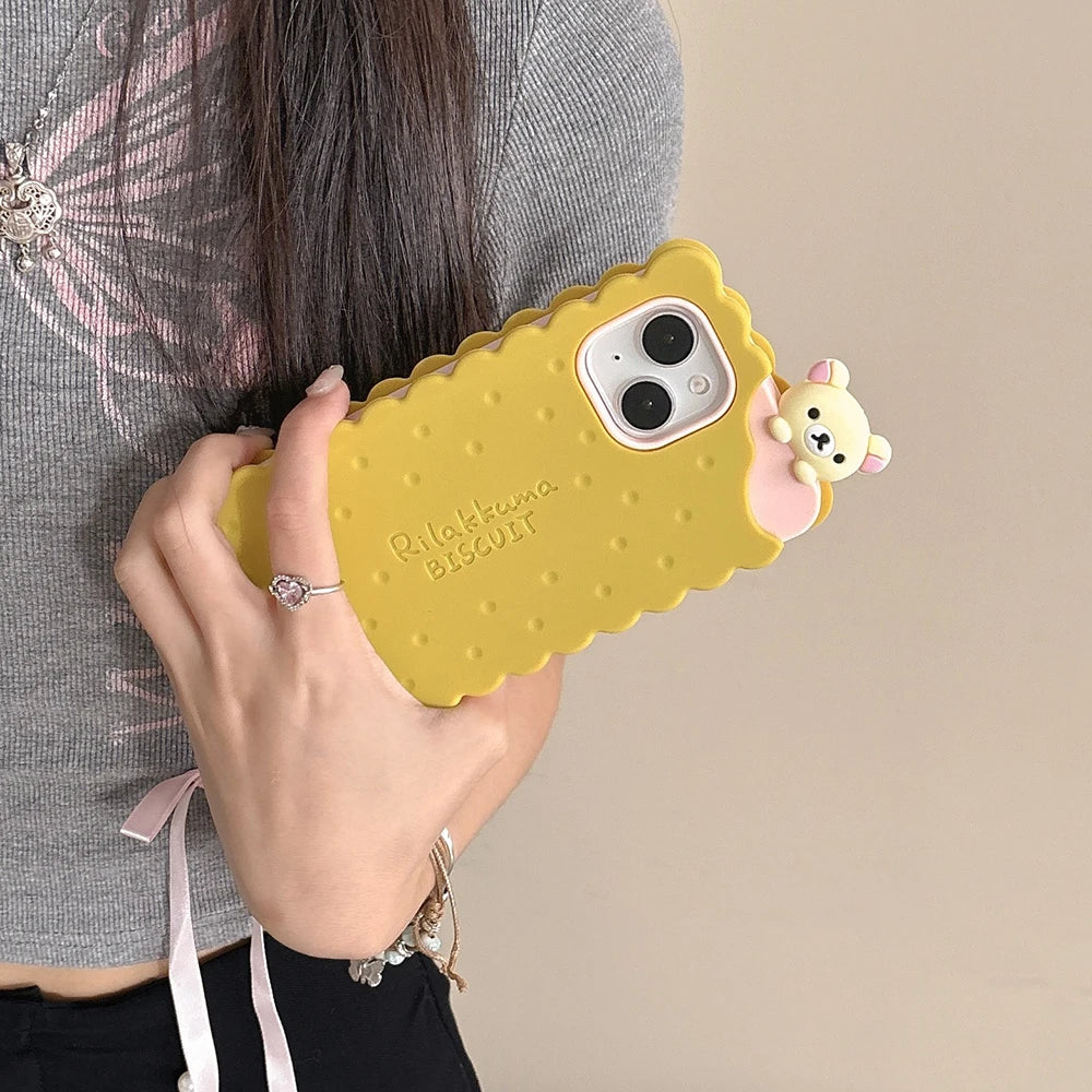 Rilakkuma Bear Sandwich Silicone Case