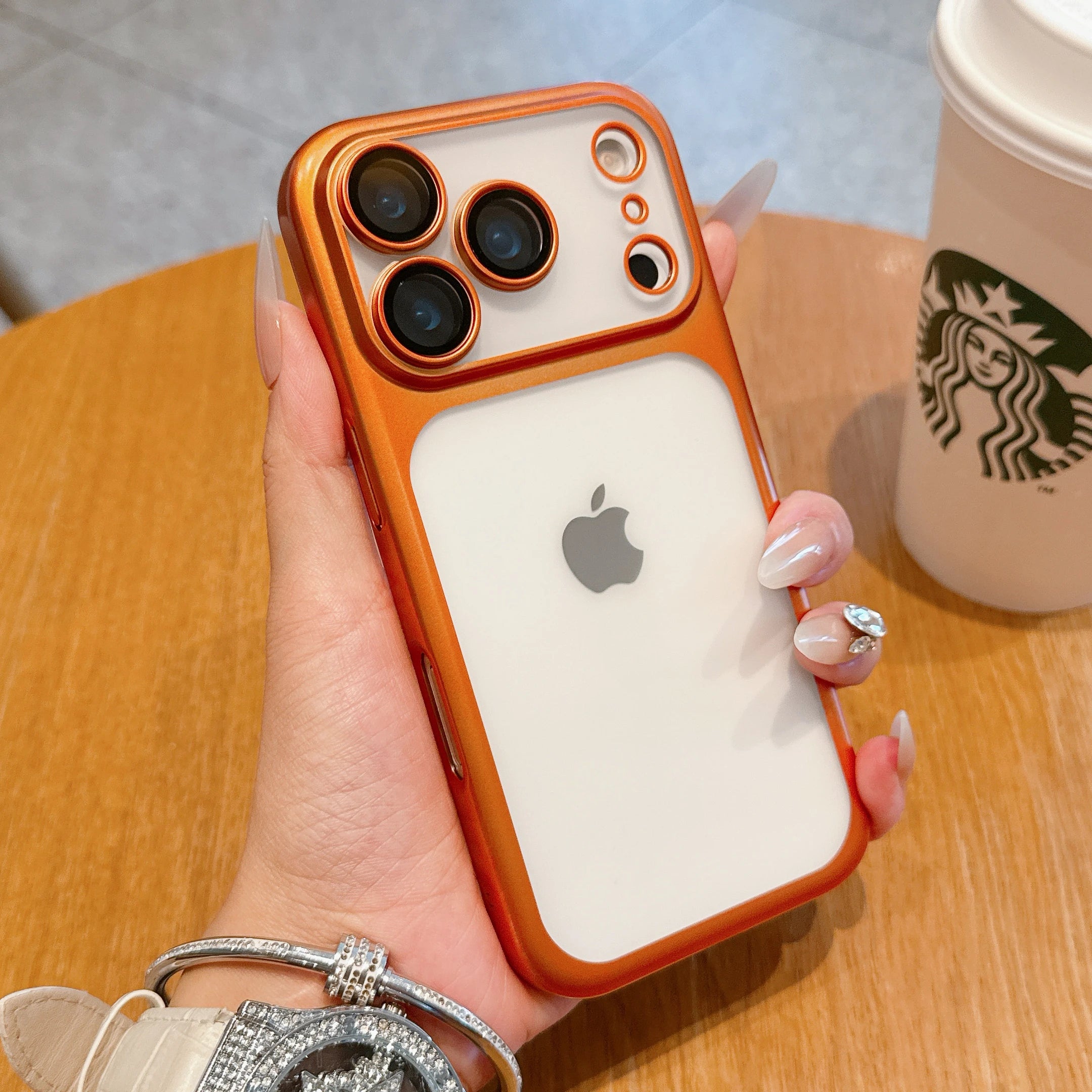 Transparent Plating Frame Phone Case