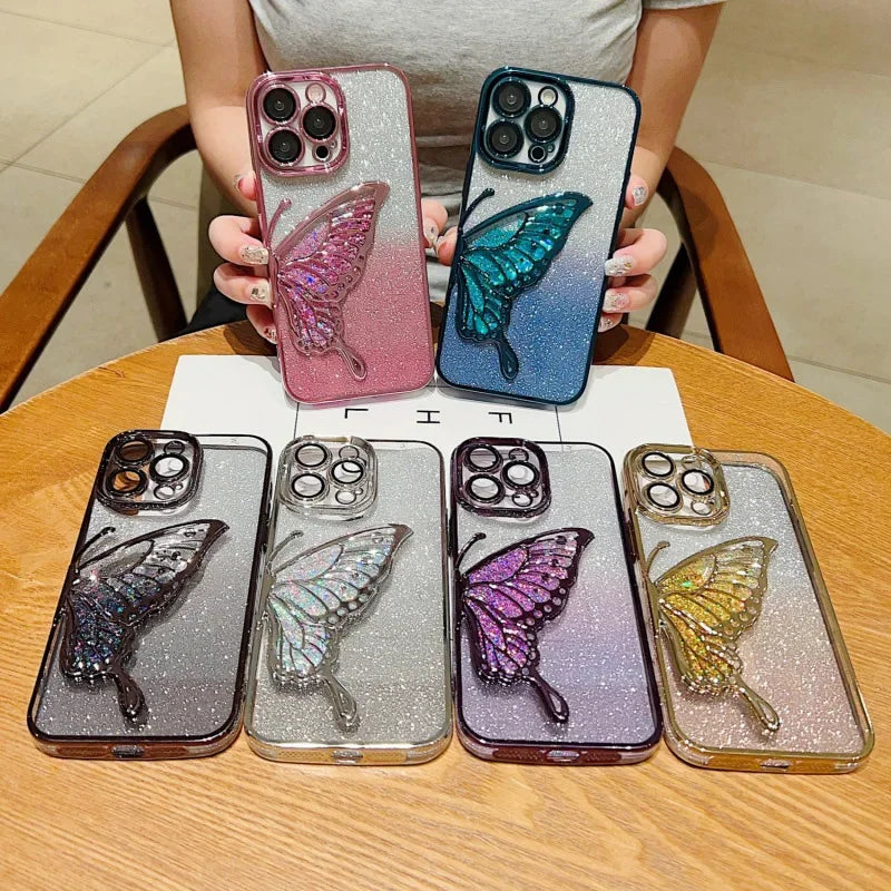 Quicksand Butterfly Glitter Phone Case