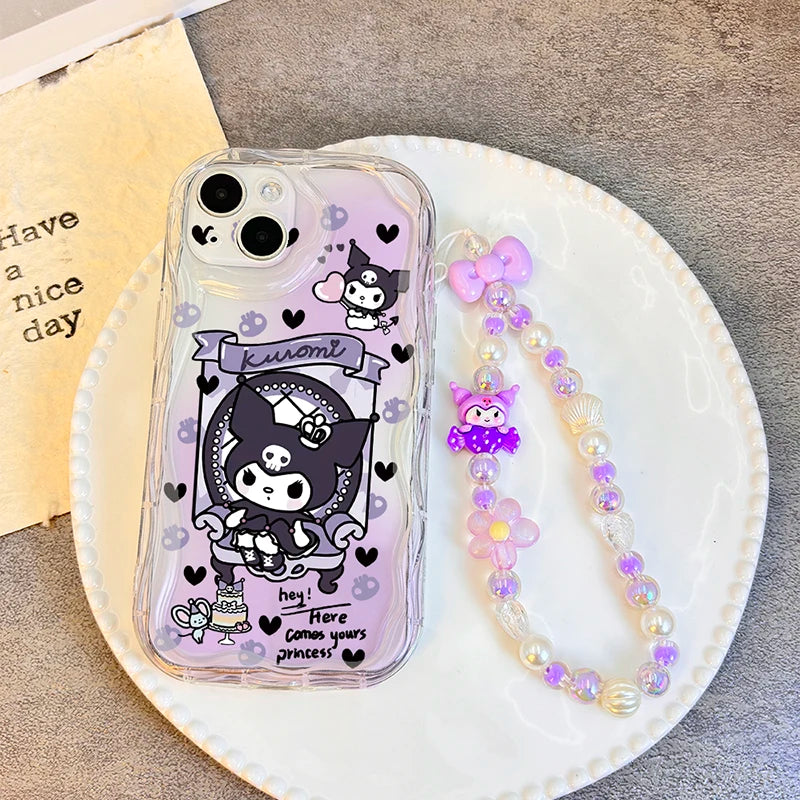 Kuromi & Melody Cartoon Chain Phone Case for iPhone