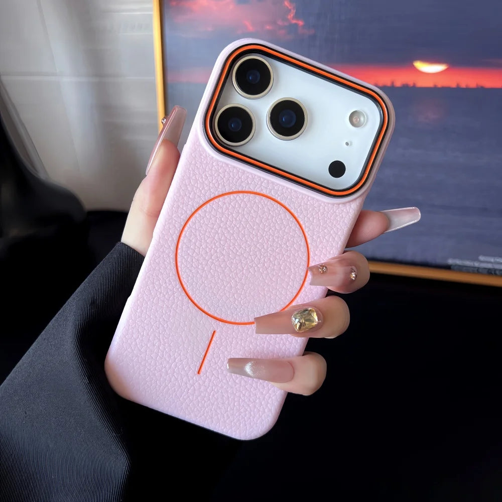 Lichee Pattern Magnetic Phone Case