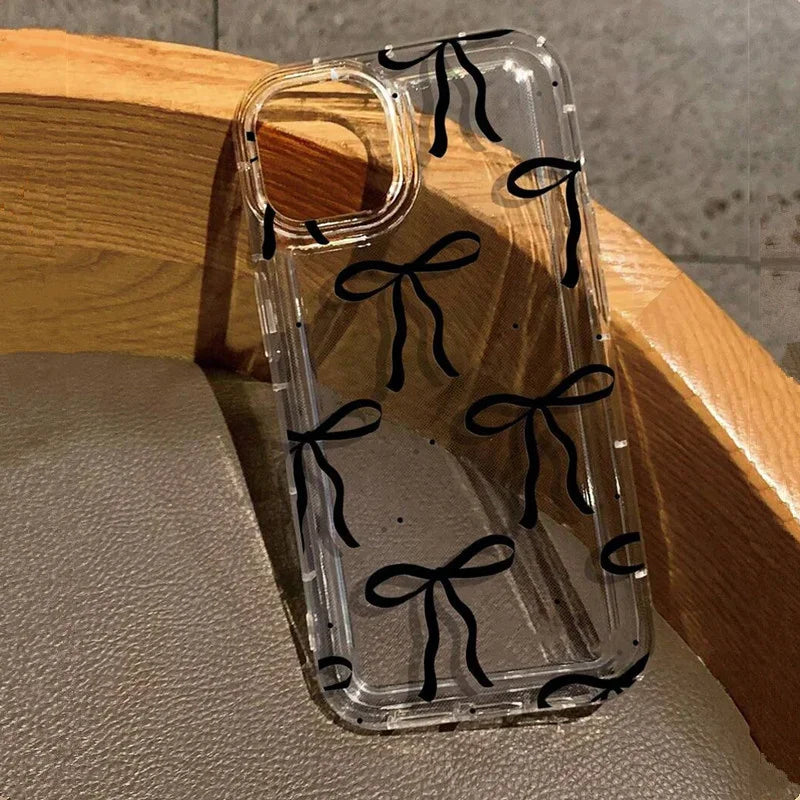 Pink Heart Bow iPhone Case