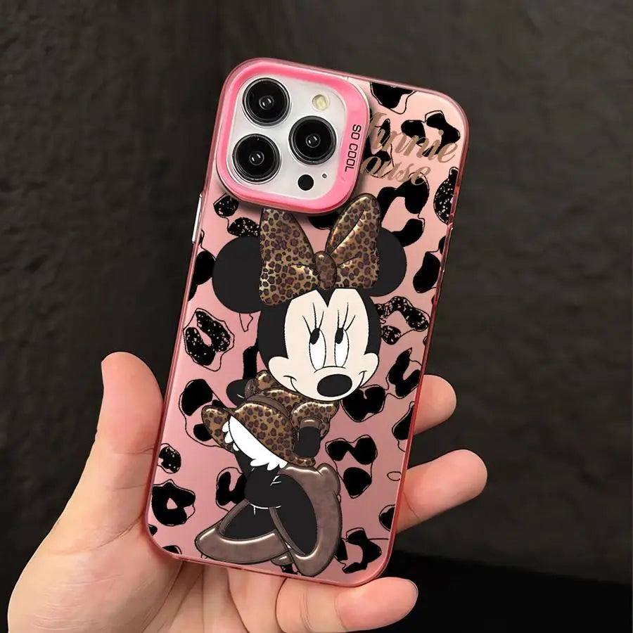 Disney Leopard Mickey Minnie Phone Case for iPhone