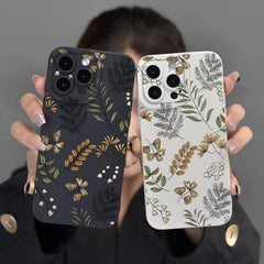 Leaf Pattern Silicone Phone Case