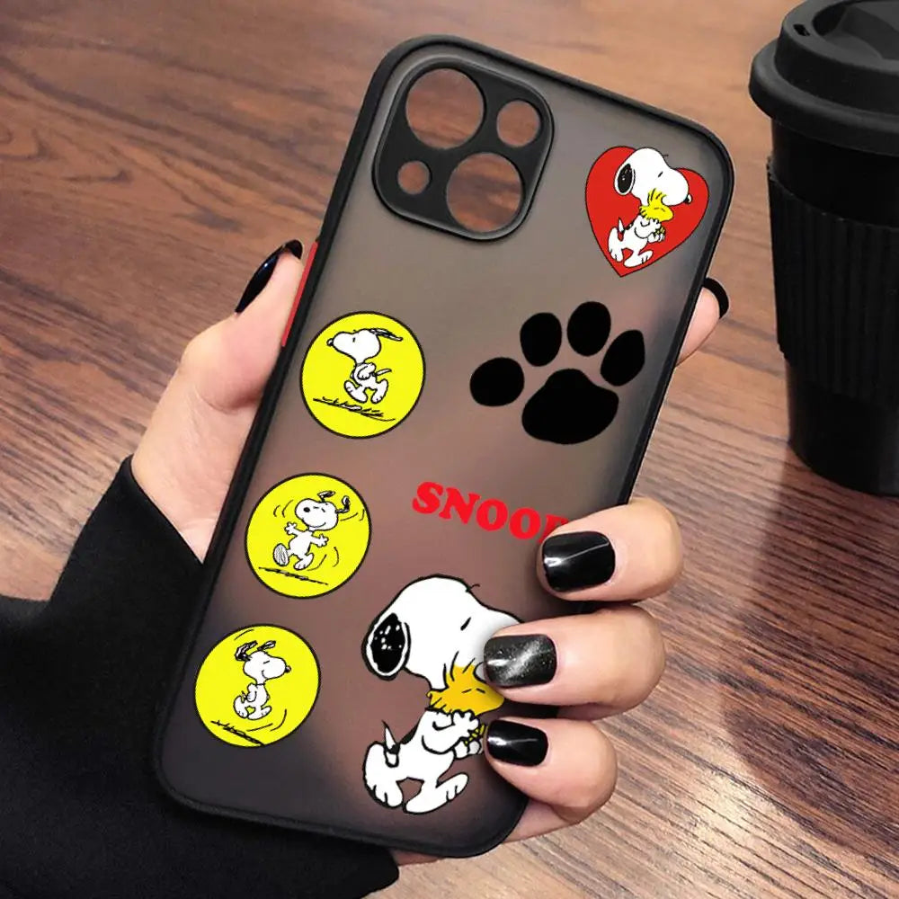 Snoopy Cartoon Matte Phone Case