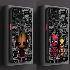 Marvel Deadpool Groot Matte Clear Phone Case
