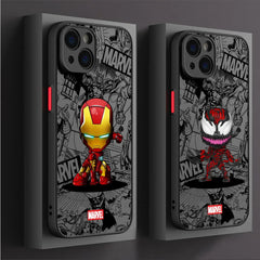 Marvel Superhero Clear Phone Case for iPhone